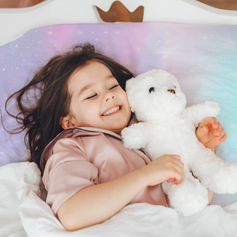 MUSOLEI Colorful Girl Fitted Sheet Set Rainbow Sheet, 3D Rainbow Bedding Set Girls Twin Sheets 2PCS Boho 1 Fitted Sheet with 1 Pillowcase Wrinkle Free Cozy Microfiber Twin Sheets for Girls (T) - Image 2